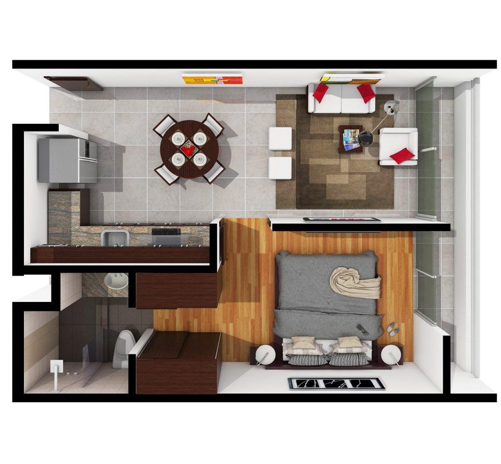 Plano arquitectónico 1 Habitación